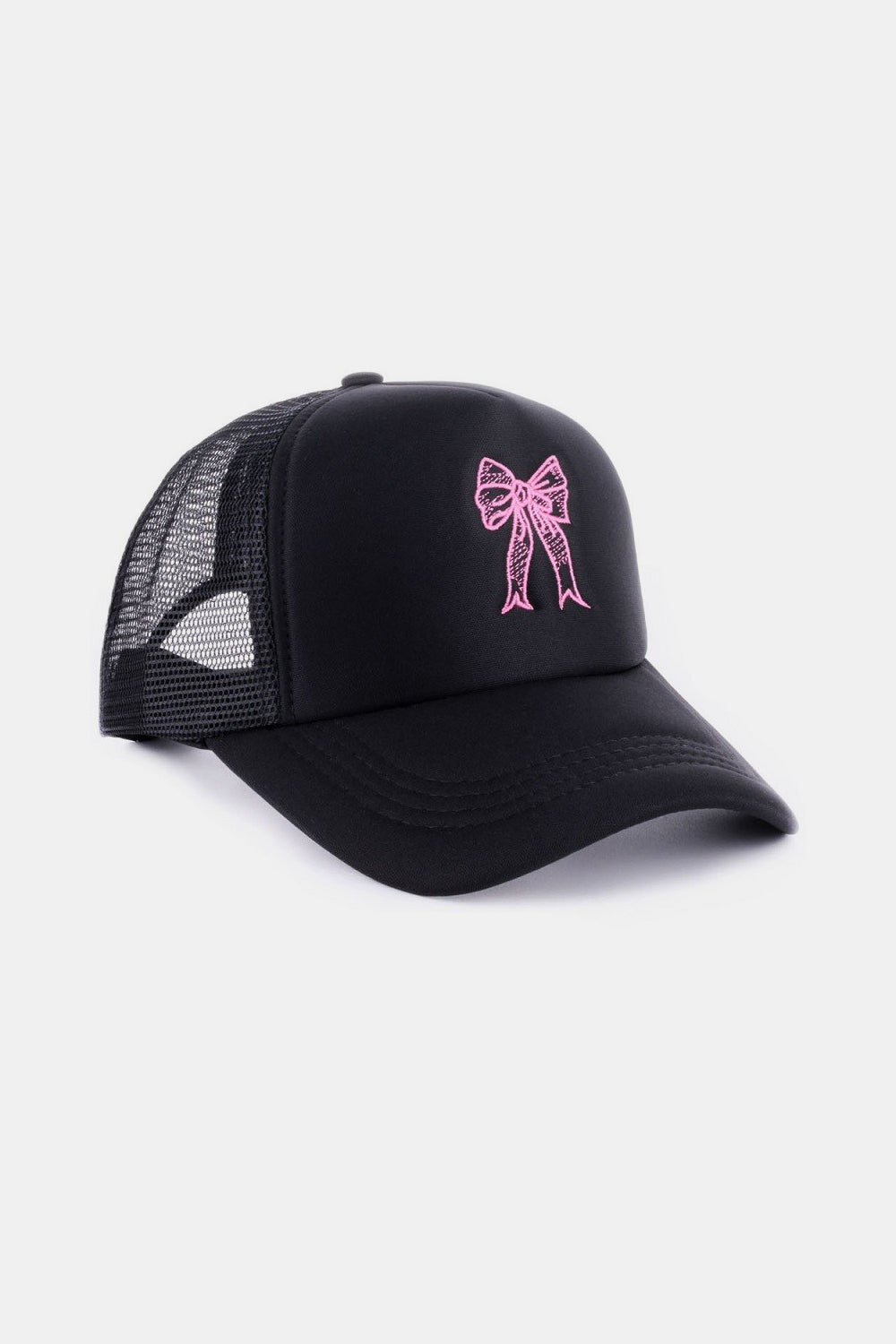 Ribbon Bow Embroidery Trucker Hat, Multi