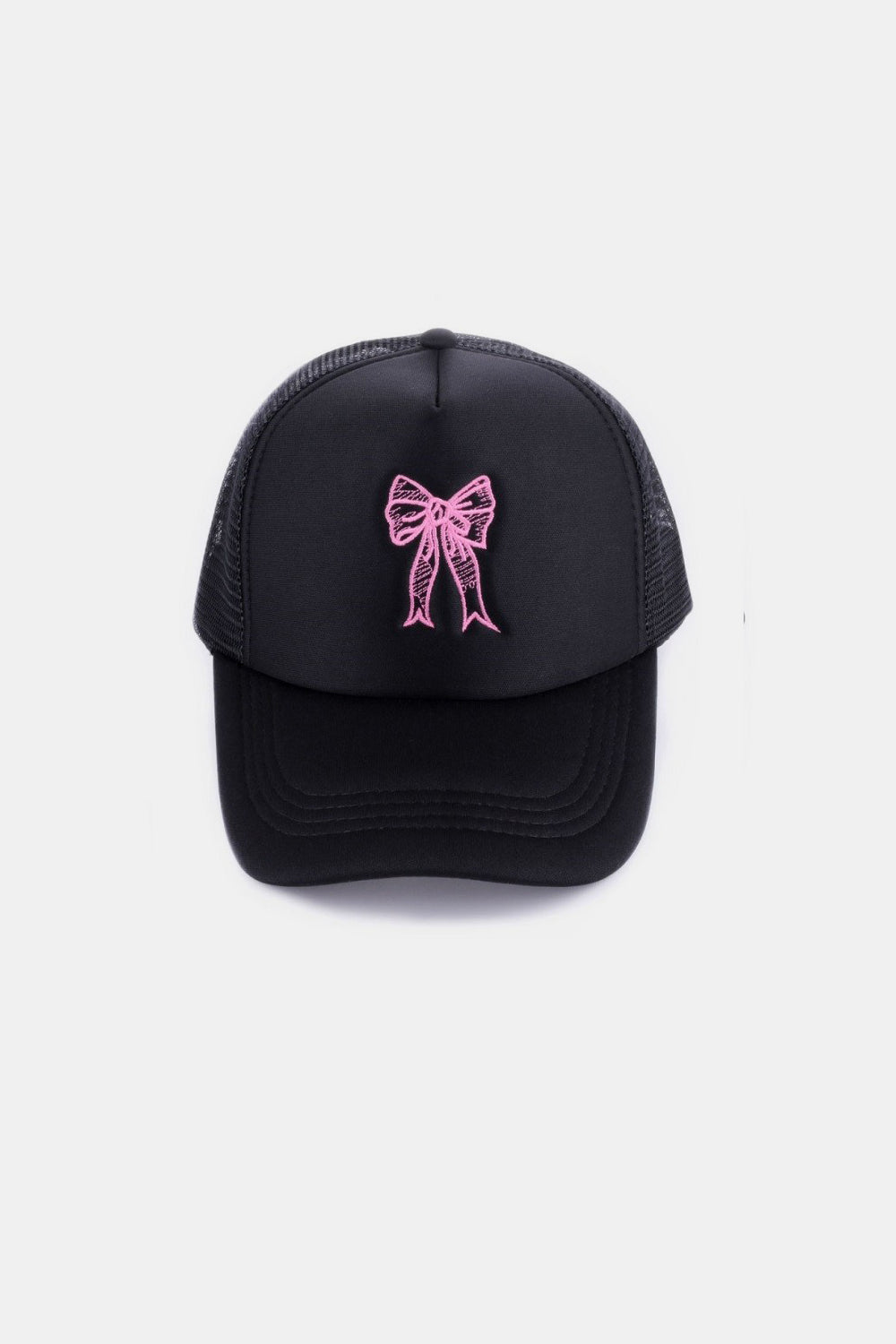 Ribbon Bow Embroidery Trucker Hat, Multi