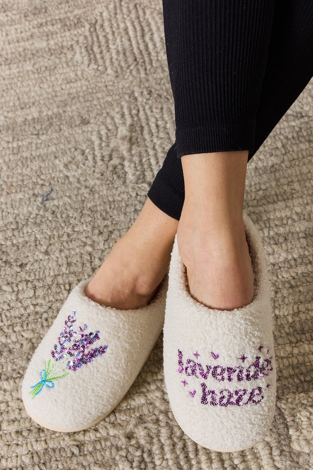 Lavender Haze Cozy Slippers